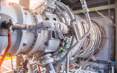 Vibration tests on gas turbine generators
